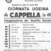 Avviso per inaugurazione nuovo vessillo dopo rcostituzione della Sezione del 1949